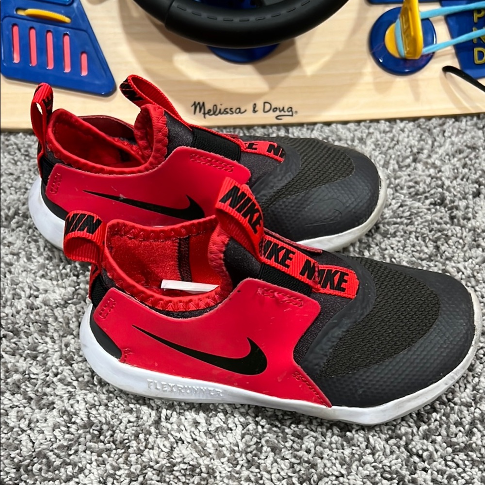 Nike Kids Black and Red Shoes